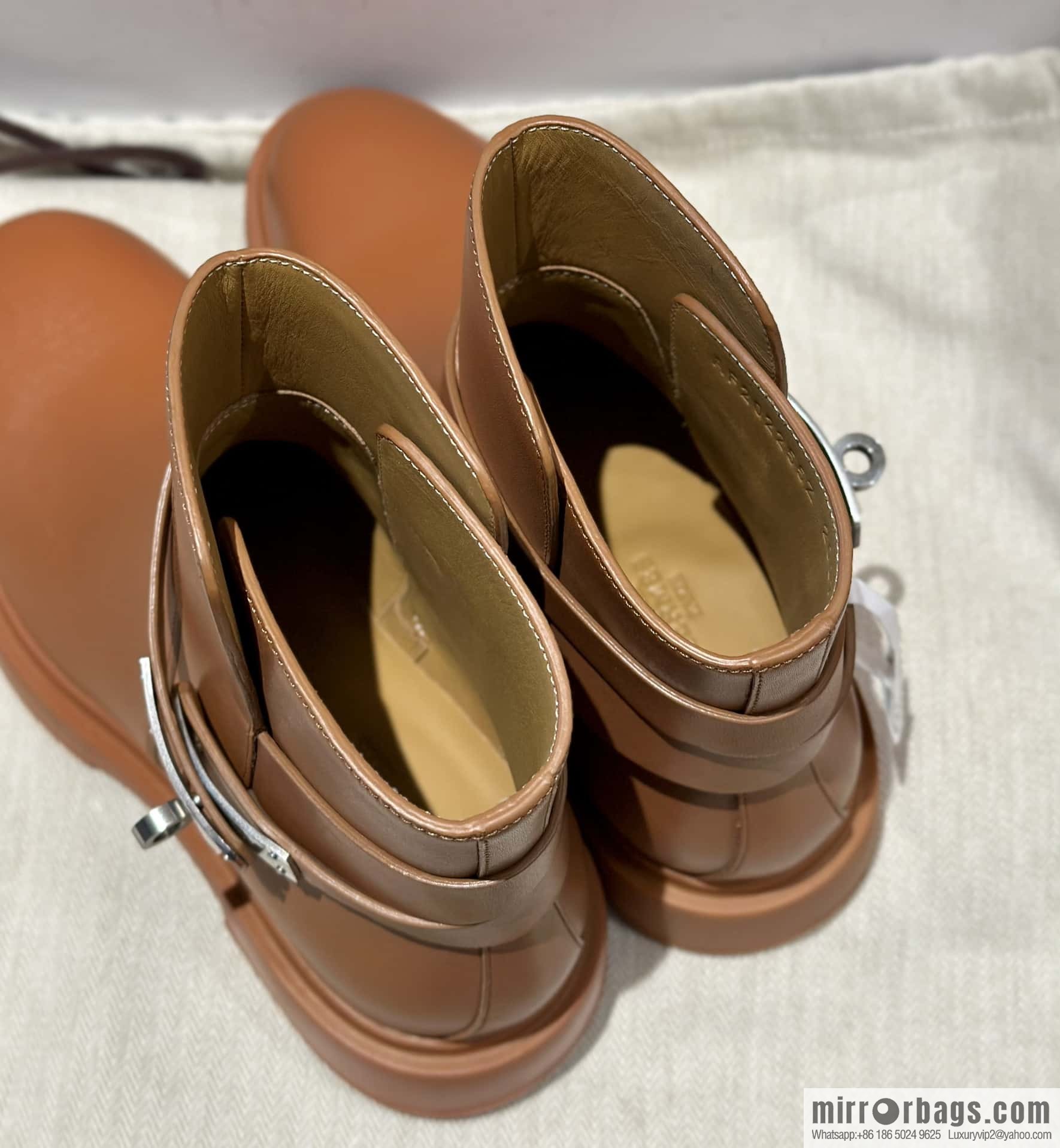 Hermès new version kelly platform boots, brown