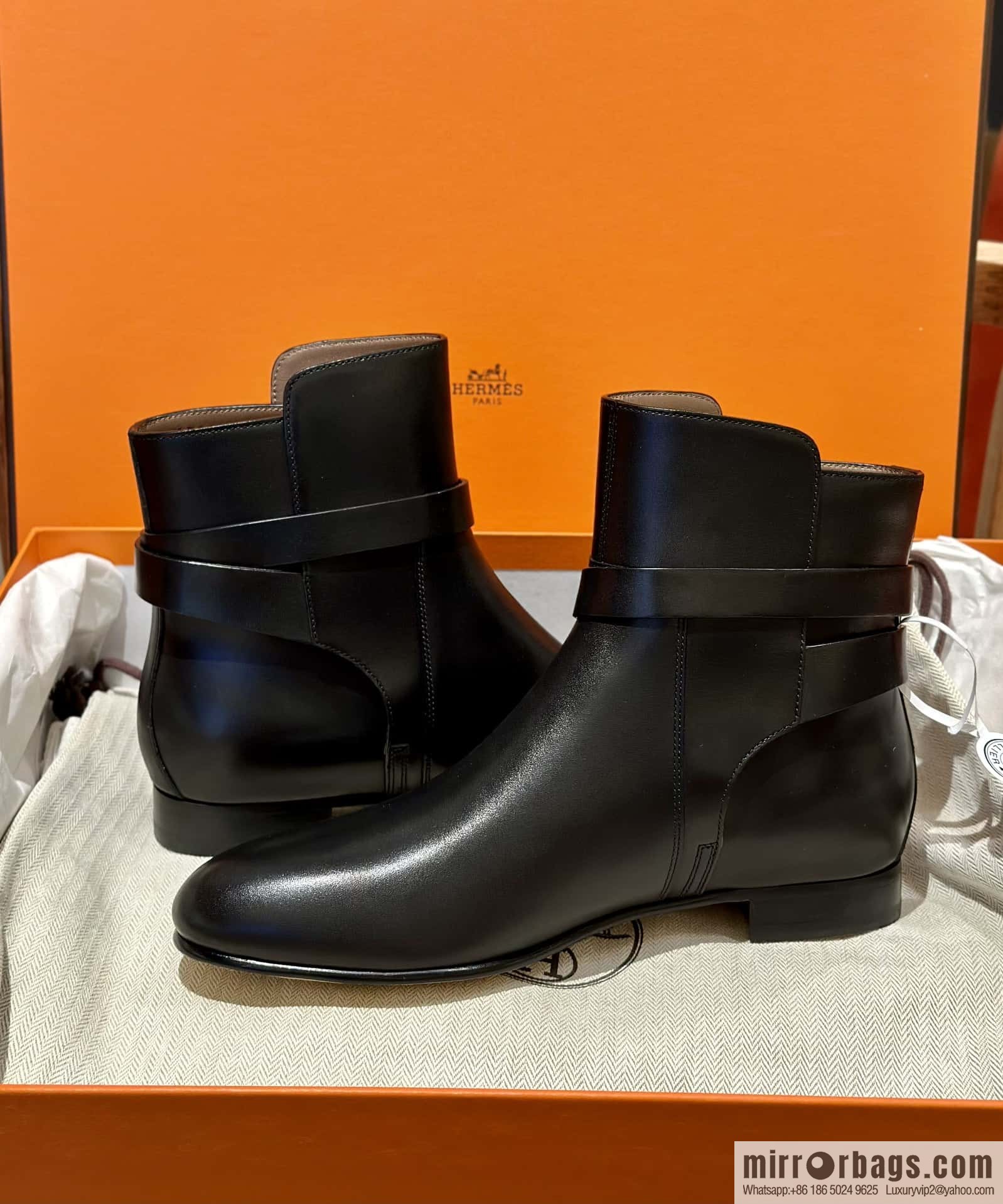 Hermès Kelly Buckle Boots, Black