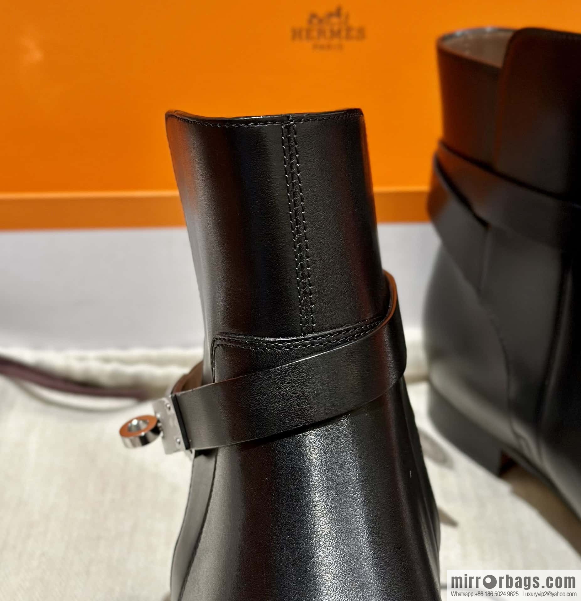Hermès Kelly Buckle Boots, Black