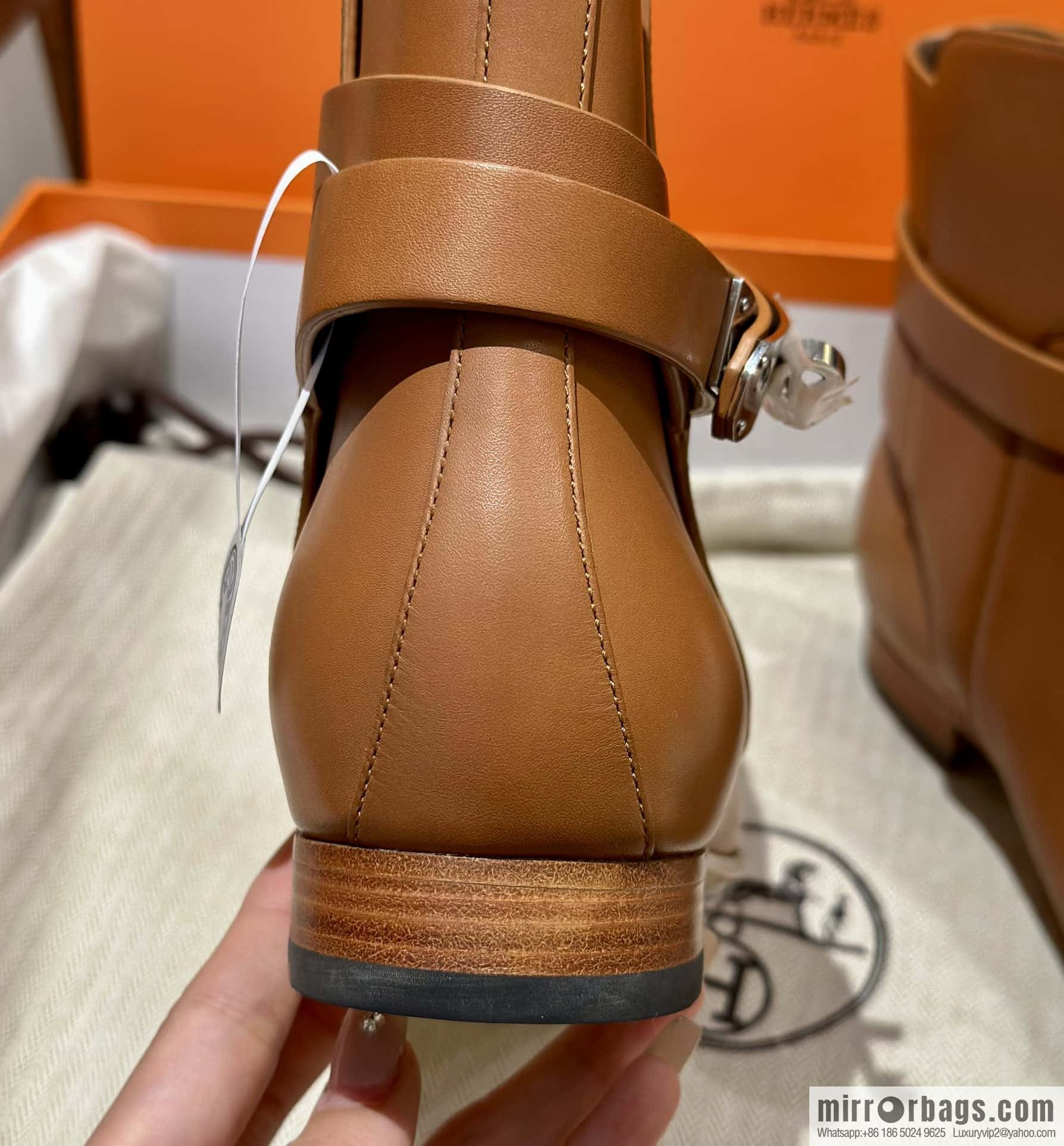 Hermès Kelly Buckle Boots, Brown
