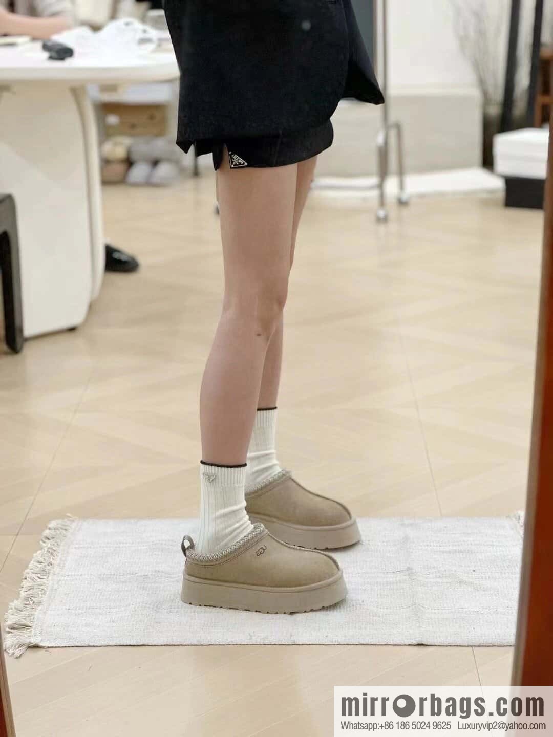 UGG Autumn and winter ethnic style Tacs thick-soled fluffy slippers