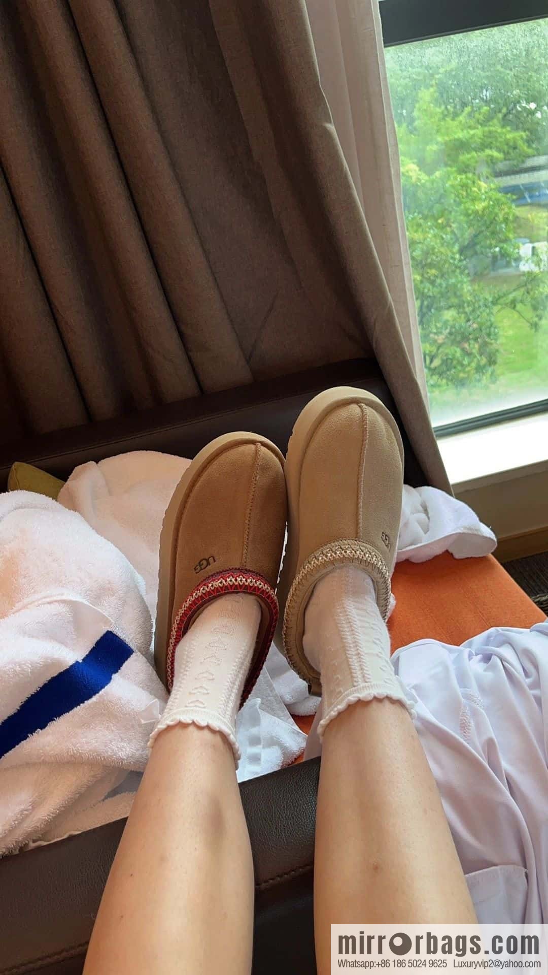 UGG Autumn and winter ethnic style Tacs thick-soled fluffy slippers