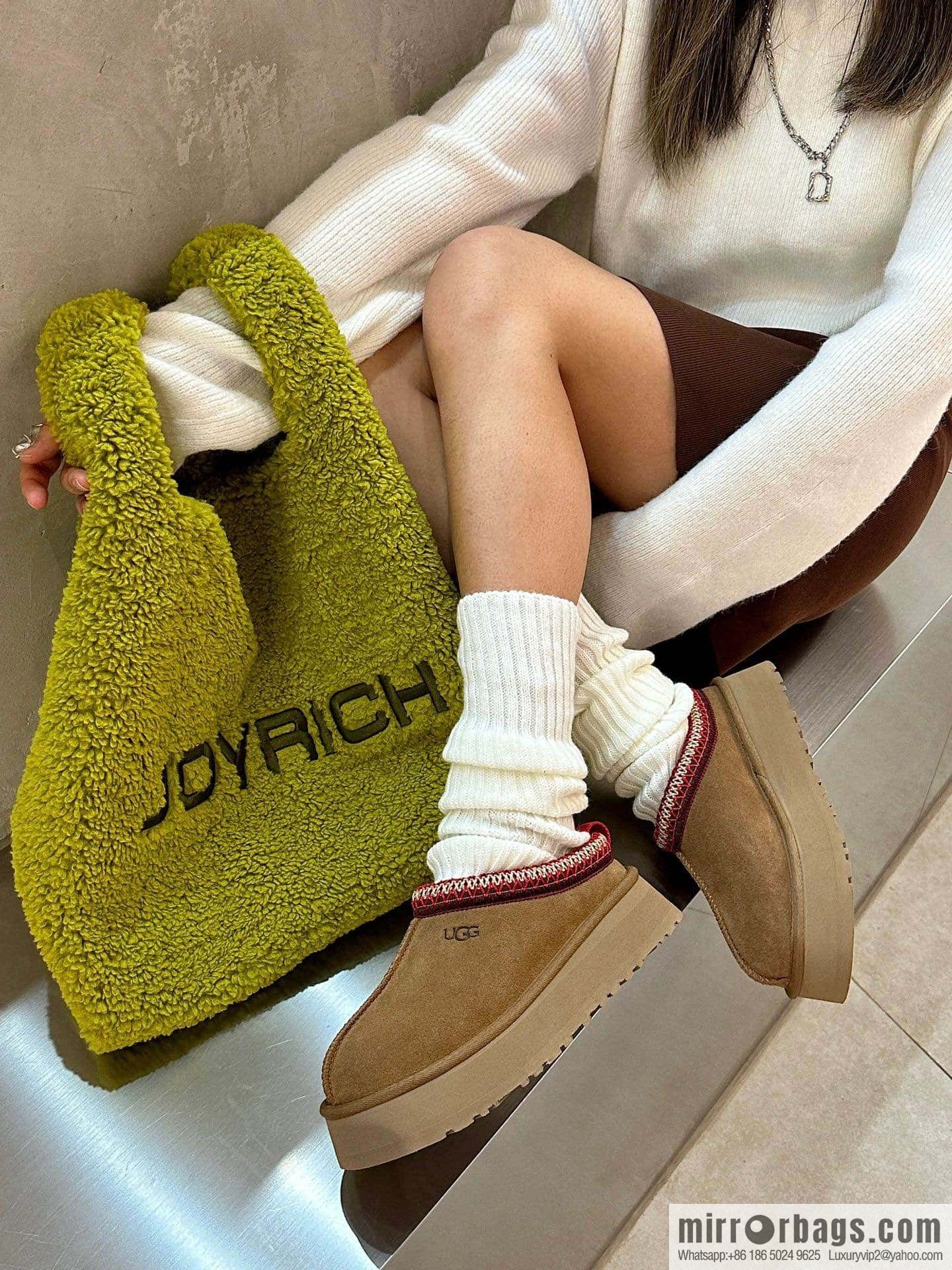 UGG Autumn and winter ethnic style Tacs thick-soled fluffy slippers
