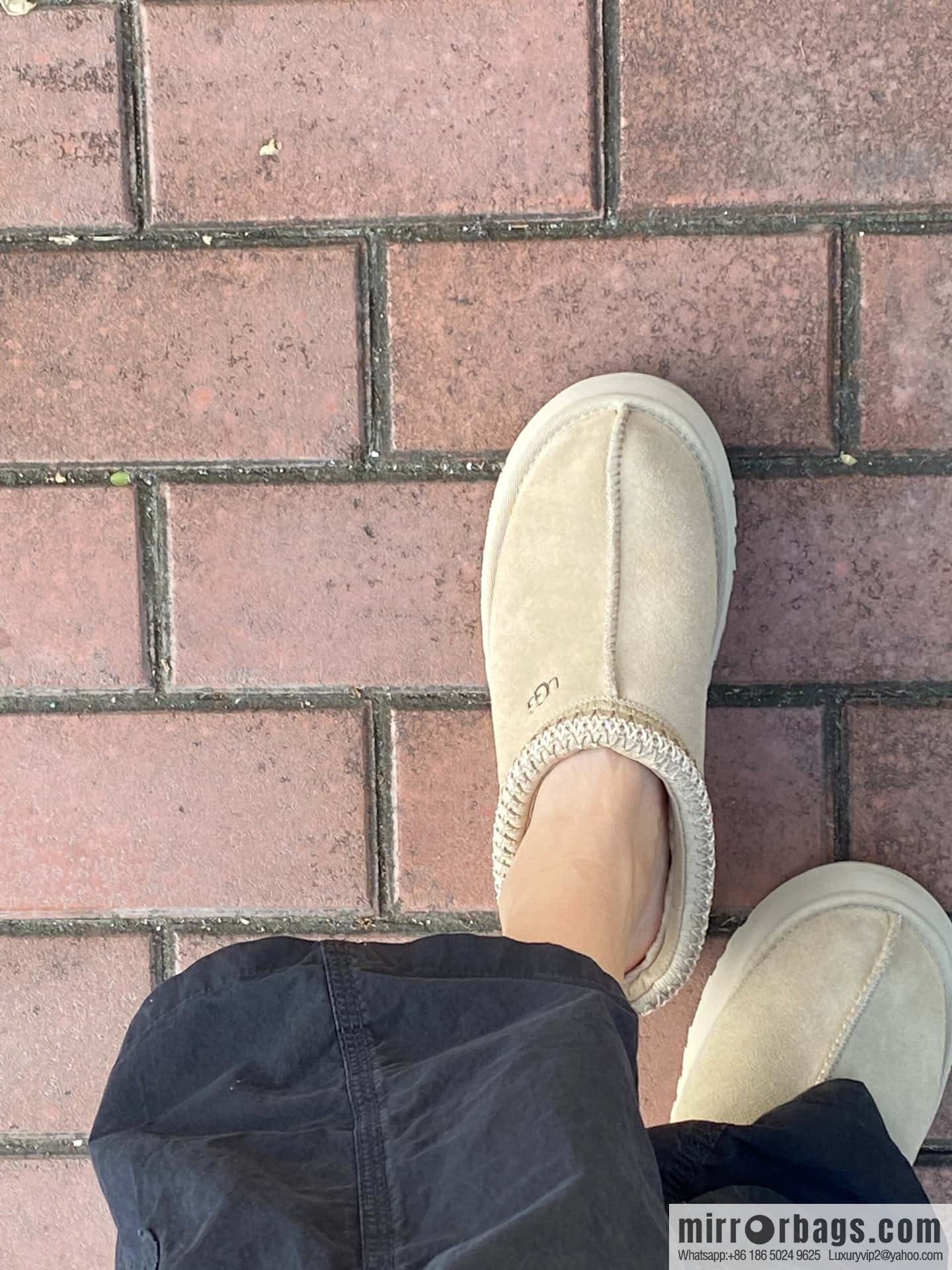 UGG Autumn and winter ethnic style Tacs thick-soled fluffy slippers