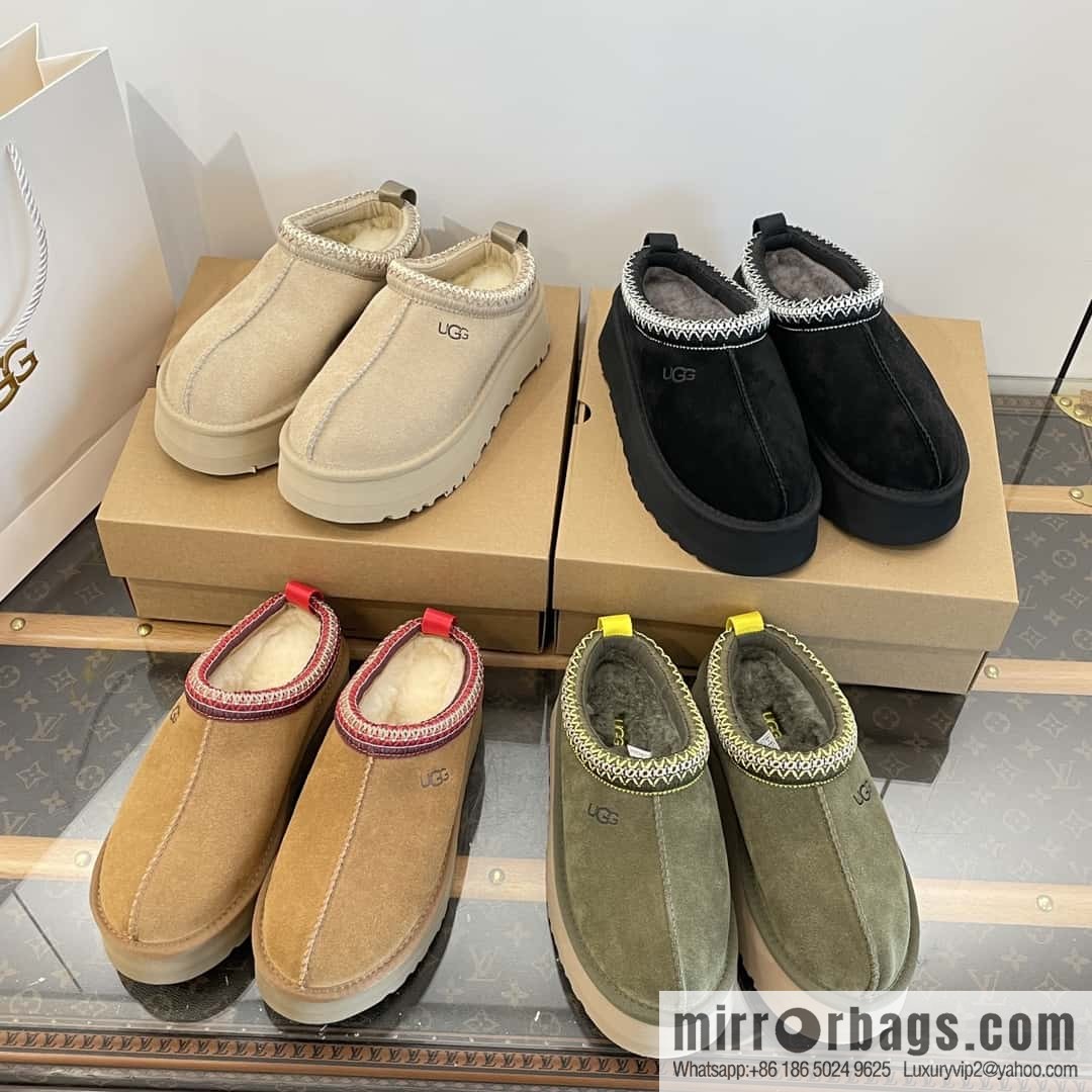 UGG Autumn and winter ethnic style Tacs thick-soled fluffy slippers