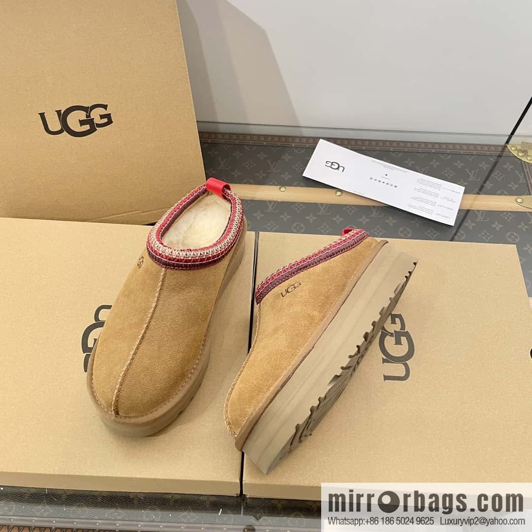 UGG Autumn and winter ethnic style Tacs thick-soled fluffy slippers