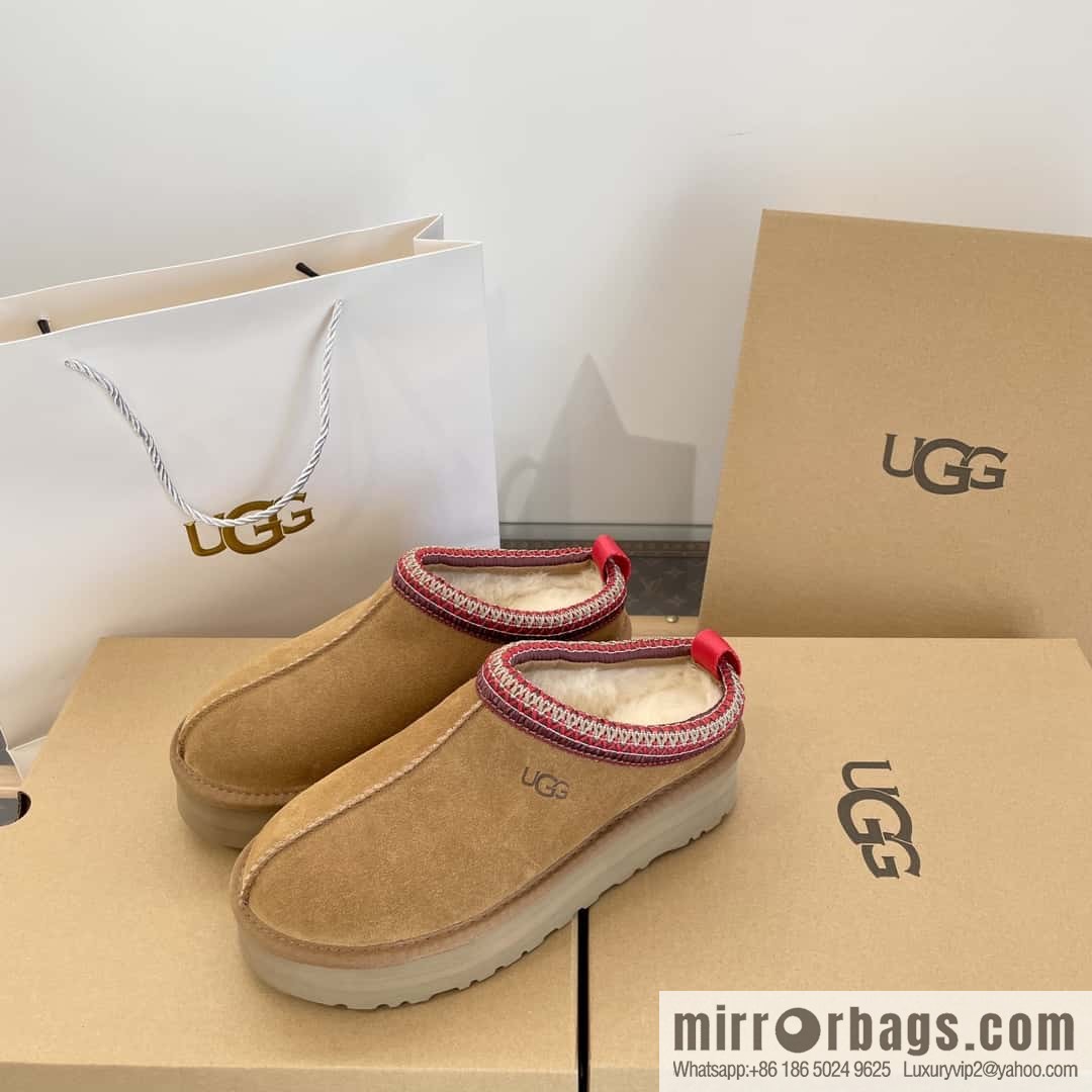 UGG Autumn and winter ethnic style Tacs thick-soled fluffy slippers