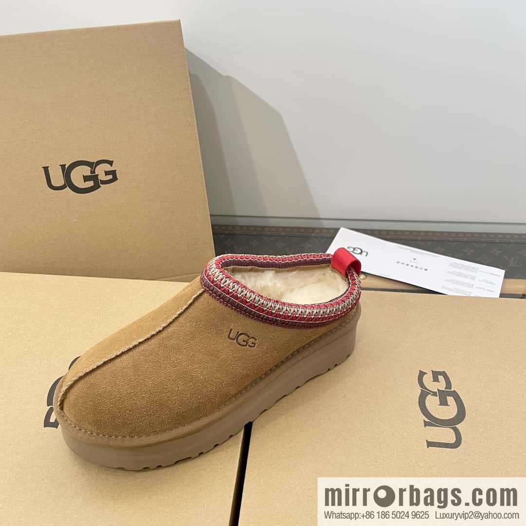 UGG Autumn and winter ethnic style Tacs thick-soled fluffy slippers