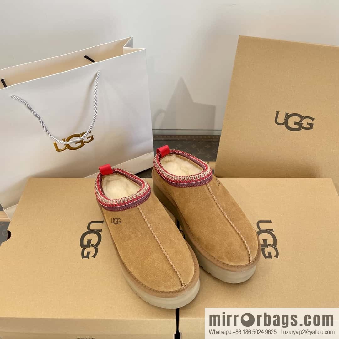 UGG Autumn and winter ethnic style Tacs thick-soled fluffy slippers