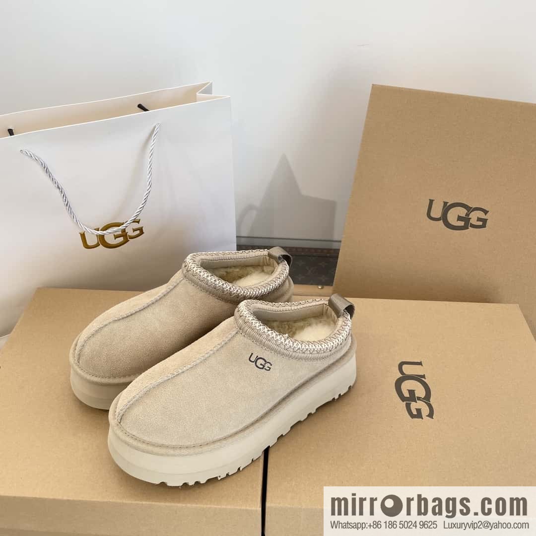 UGG Autumn and winter ethnic style Tacs thick-soled fluffy slippers