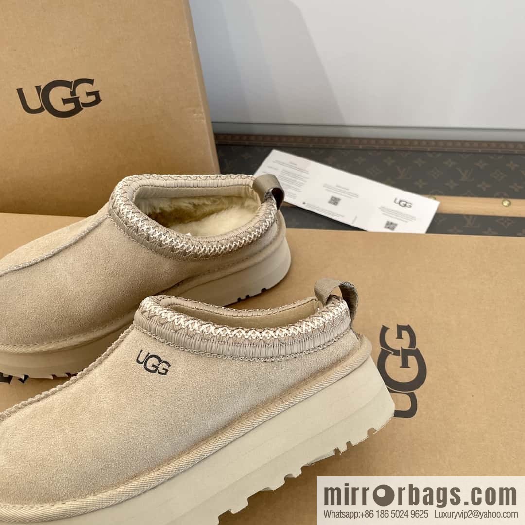 UGG Autumn and winter ethnic style Tacs thick-soled fluffy slippers