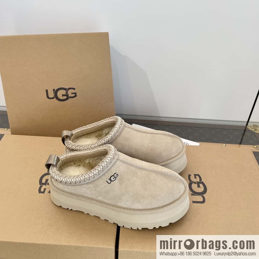 UGG Autumn and winter ethnic style Tacs thick-soled fluffy slippers