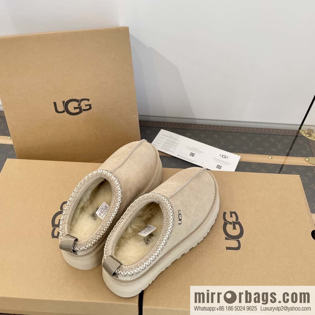 UGG Autumn and winter ethnic style Tacs thick-soled fluffy slippers
