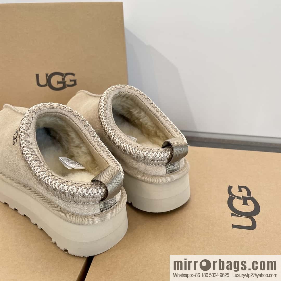 UGG Autumn and winter ethnic style Tacs thick-soled fluffy slippers