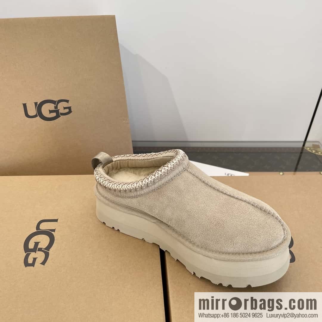 UGG Autumn and winter ethnic style Tacs thick-soled fluffy slippers