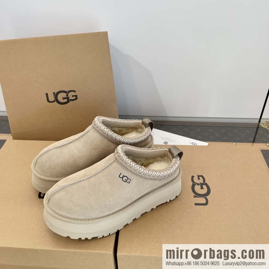 UGG Autumn and winter ethnic style Tacs thick-soled fluffy slippers