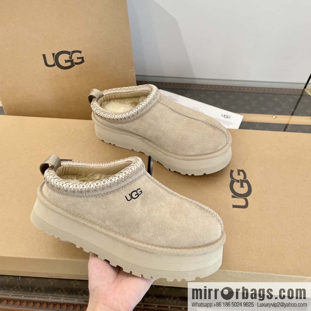 UGG Autumn and winter ethnic style Tacs thick-soled fluffy slippers
