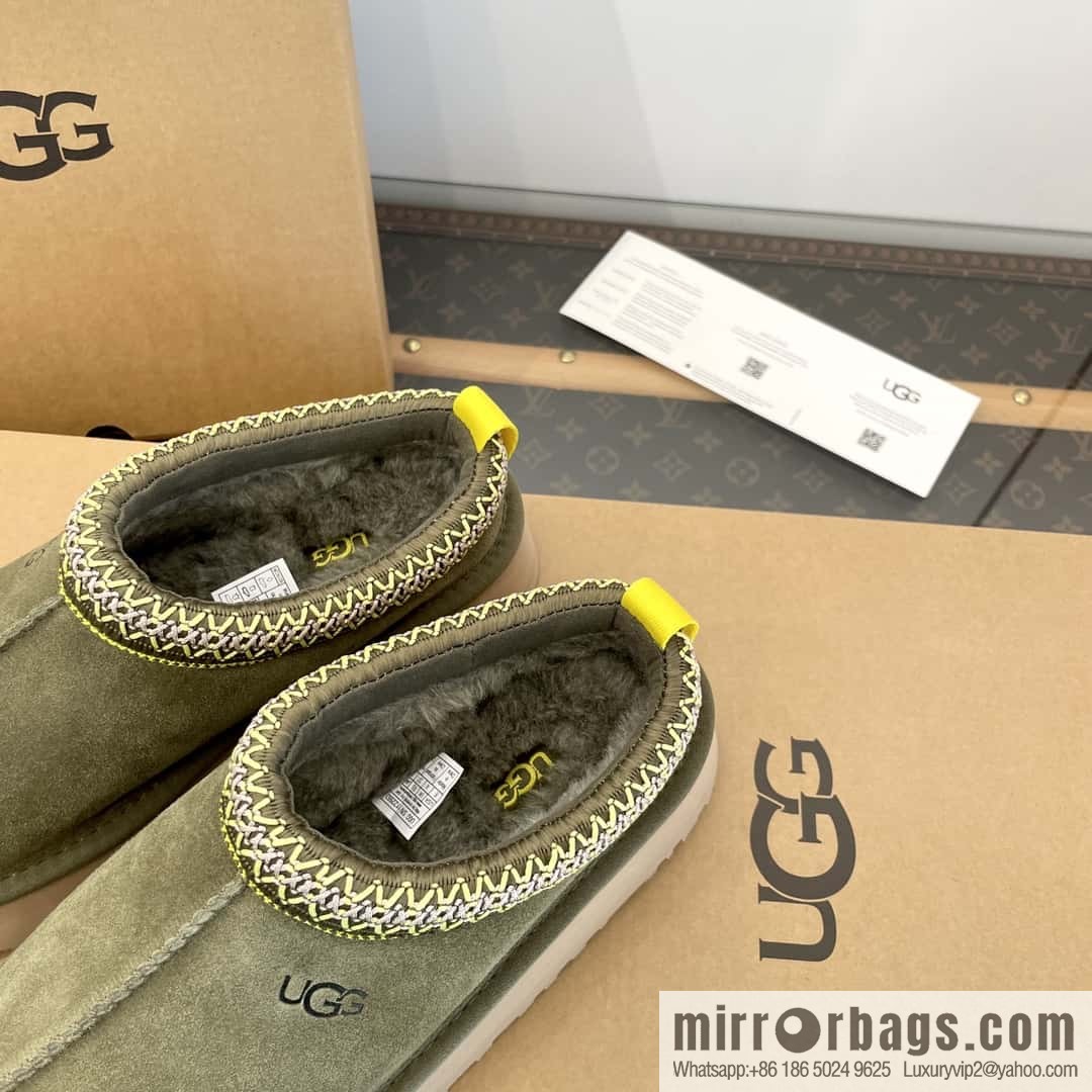 UGG Autumn and winter ethnic style Tacs thick-soled fluffy slippers