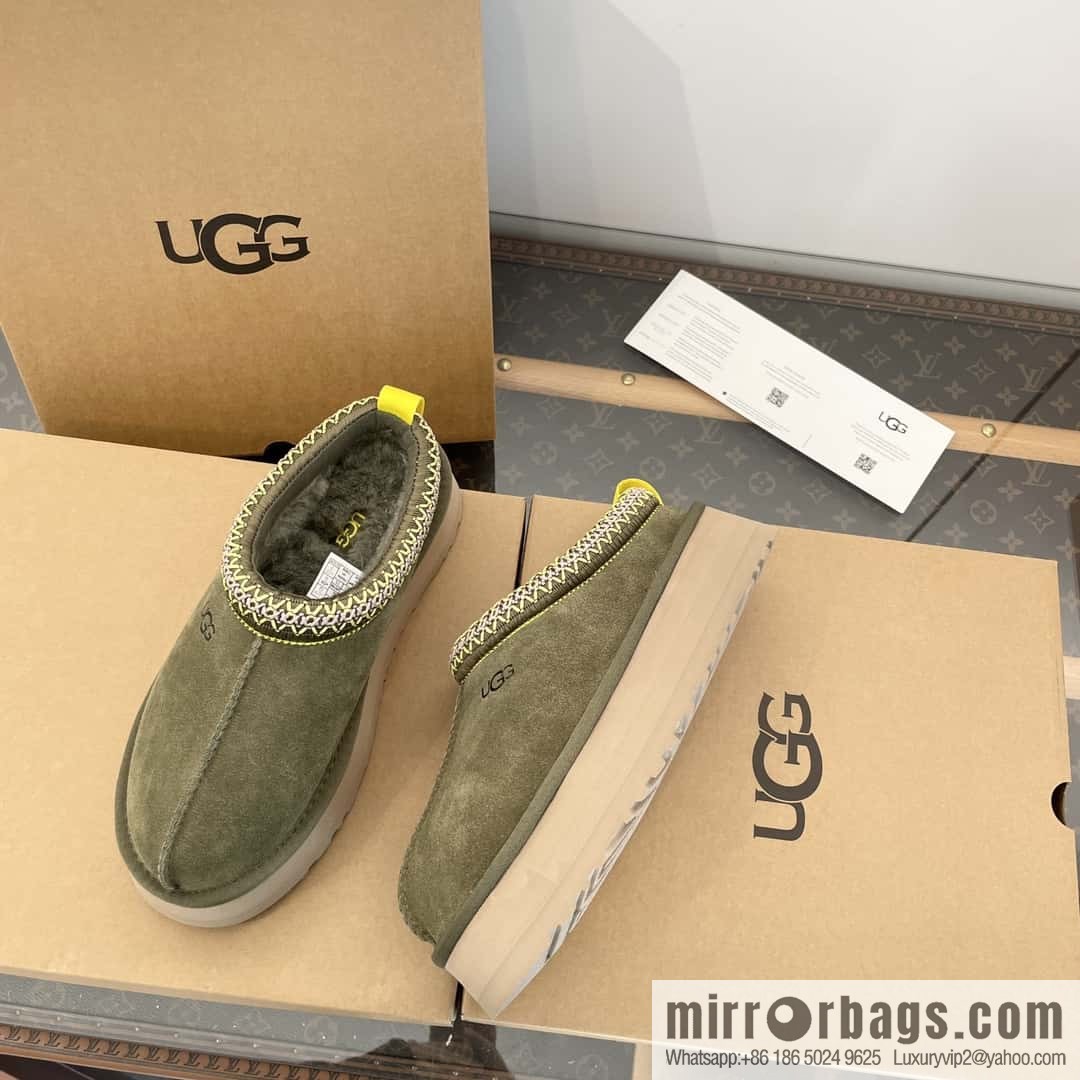 UGG Autumn and winter ethnic style Tacs thick-soled fluffy slippers