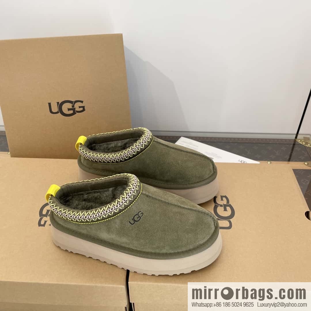 UGG Autumn and winter ethnic style Tacs thick-soled fluffy slippers