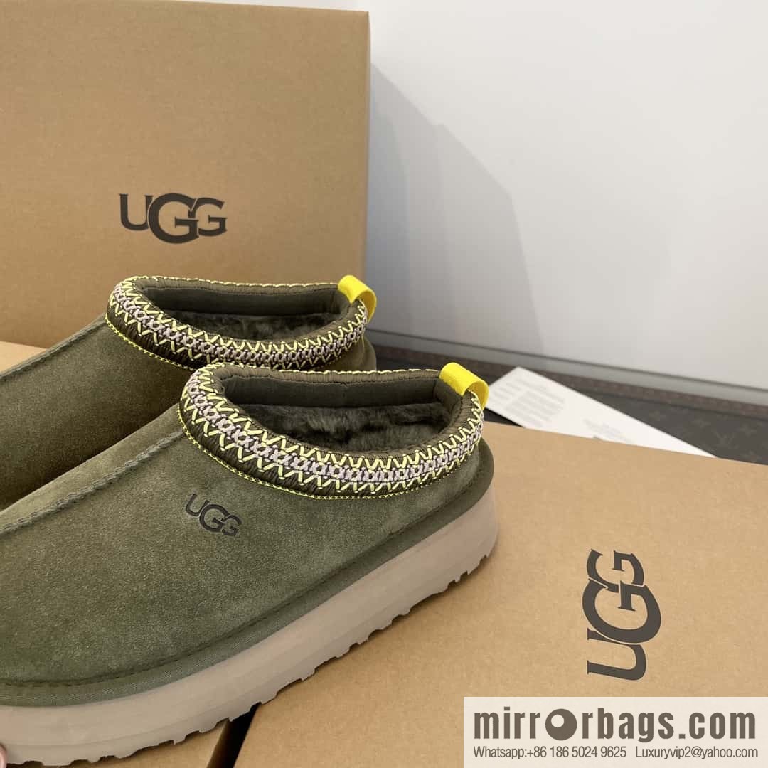 UGG Autumn and winter ethnic style Tacs thick-soled fluffy slippers