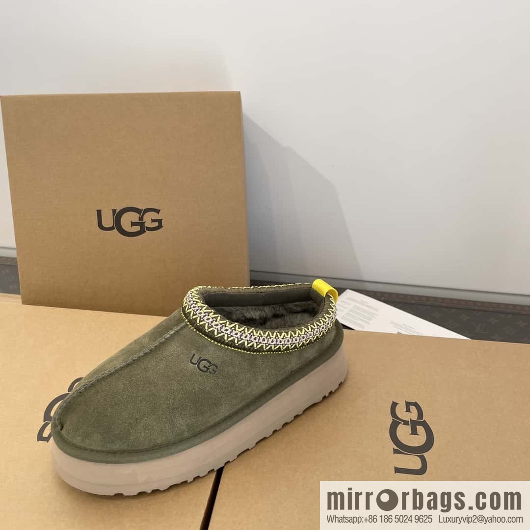 UGG Autumn and winter ethnic style Tacs thick-soled fluffy slippers