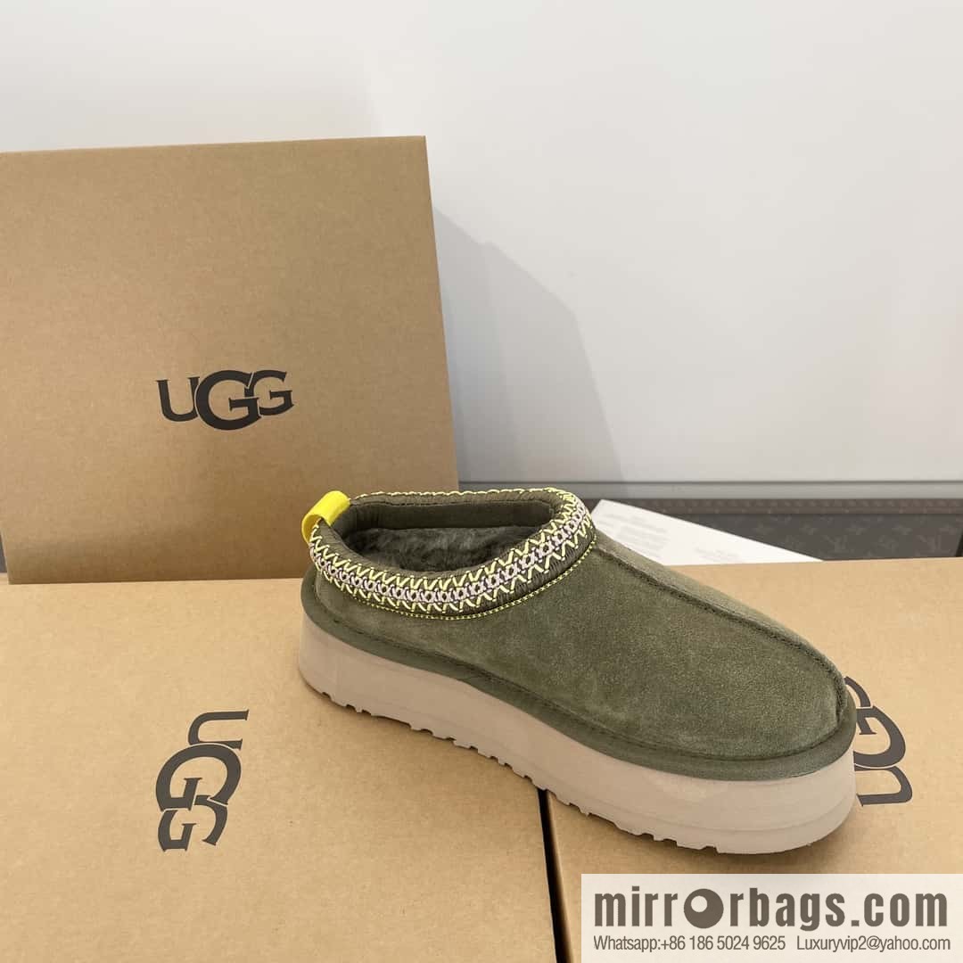 UGG Autumn and winter ethnic style Tacs thick-soled fluffy slippers