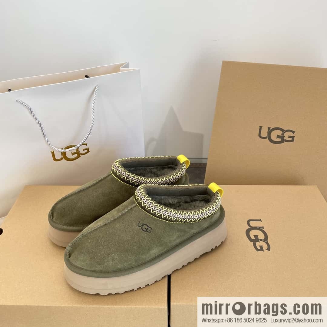 UGG Autumn and winter ethnic style Tacs thick-soled fluffy slippers