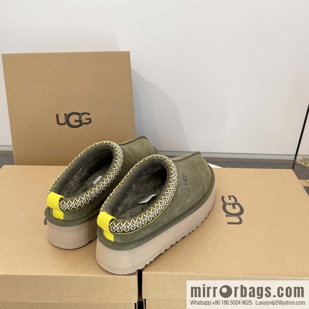 UGG Autumn and winter ethnic style Tacs thick-soled fluffy slippers