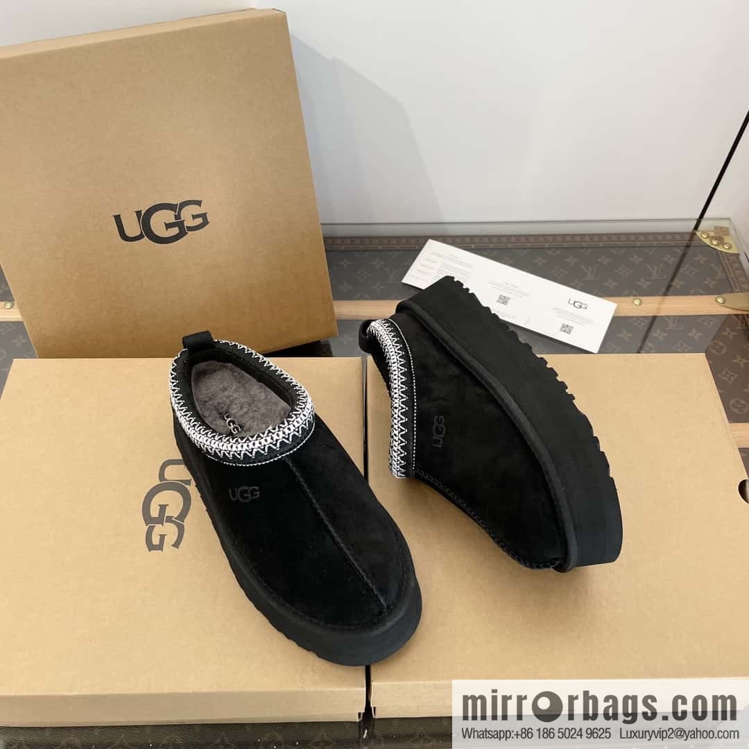 UGG Autumn and winter ethnic style Tacs thick-soled fluffy slippers