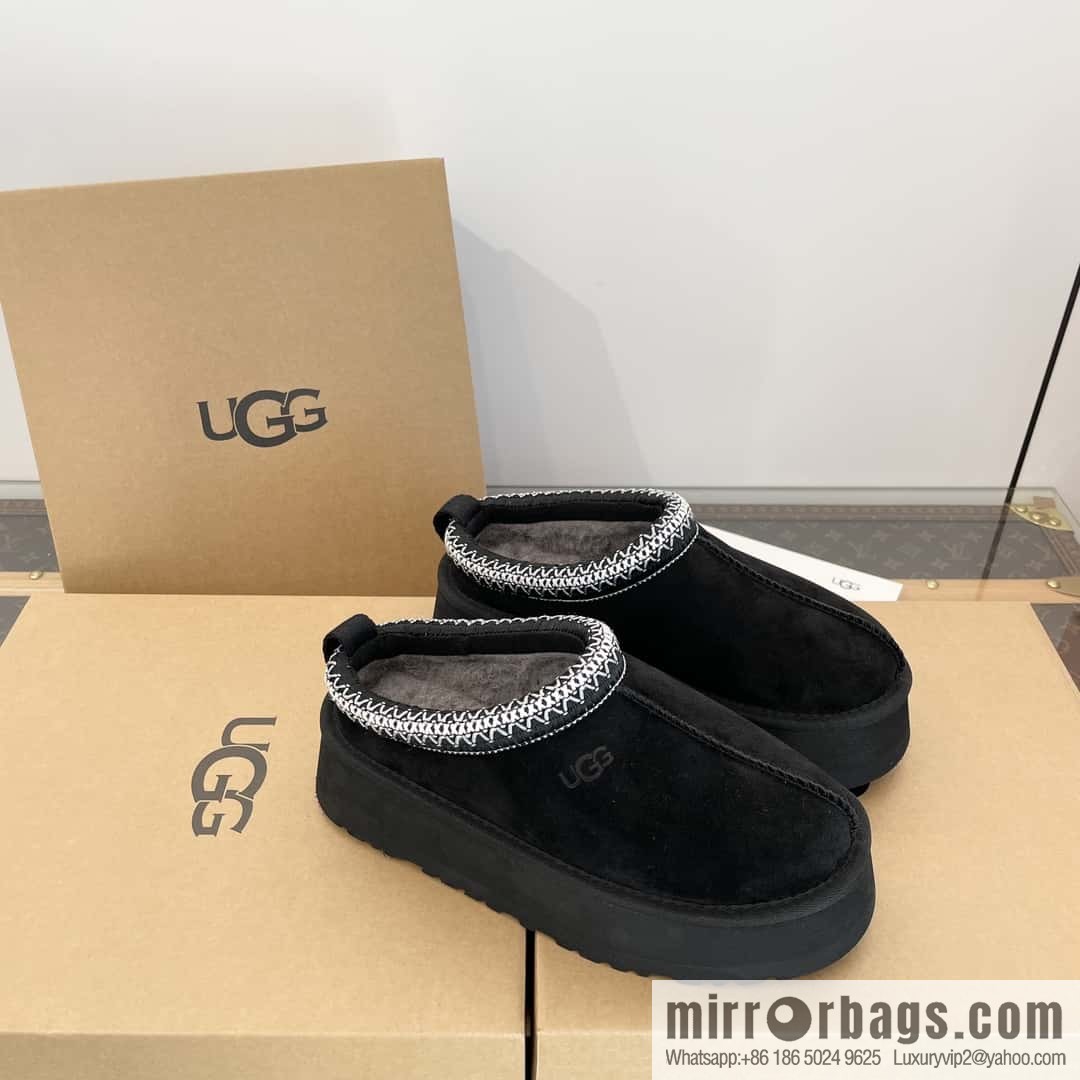 UGG Autumn and winter ethnic style Tacs thick-soled fluffy slippers