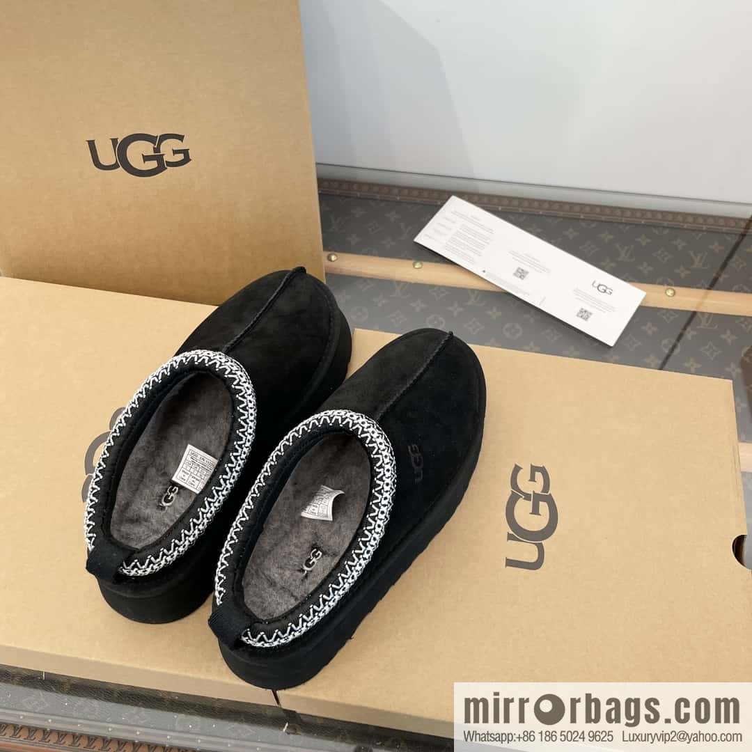 UGG Autumn and winter ethnic style Tacs thick-soled fluffy slippers