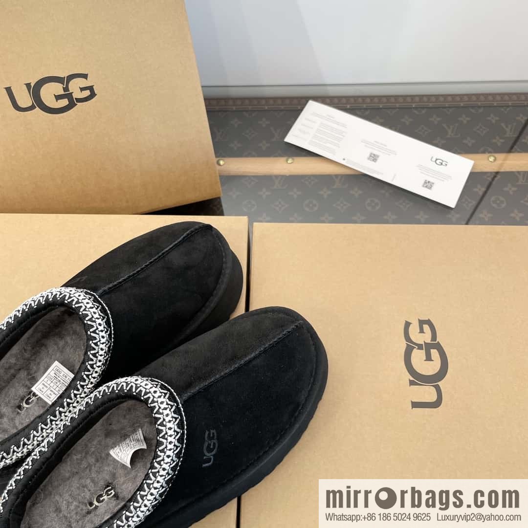 UGG Autumn and winter ethnic style Tacs thick-soled fluffy slippers