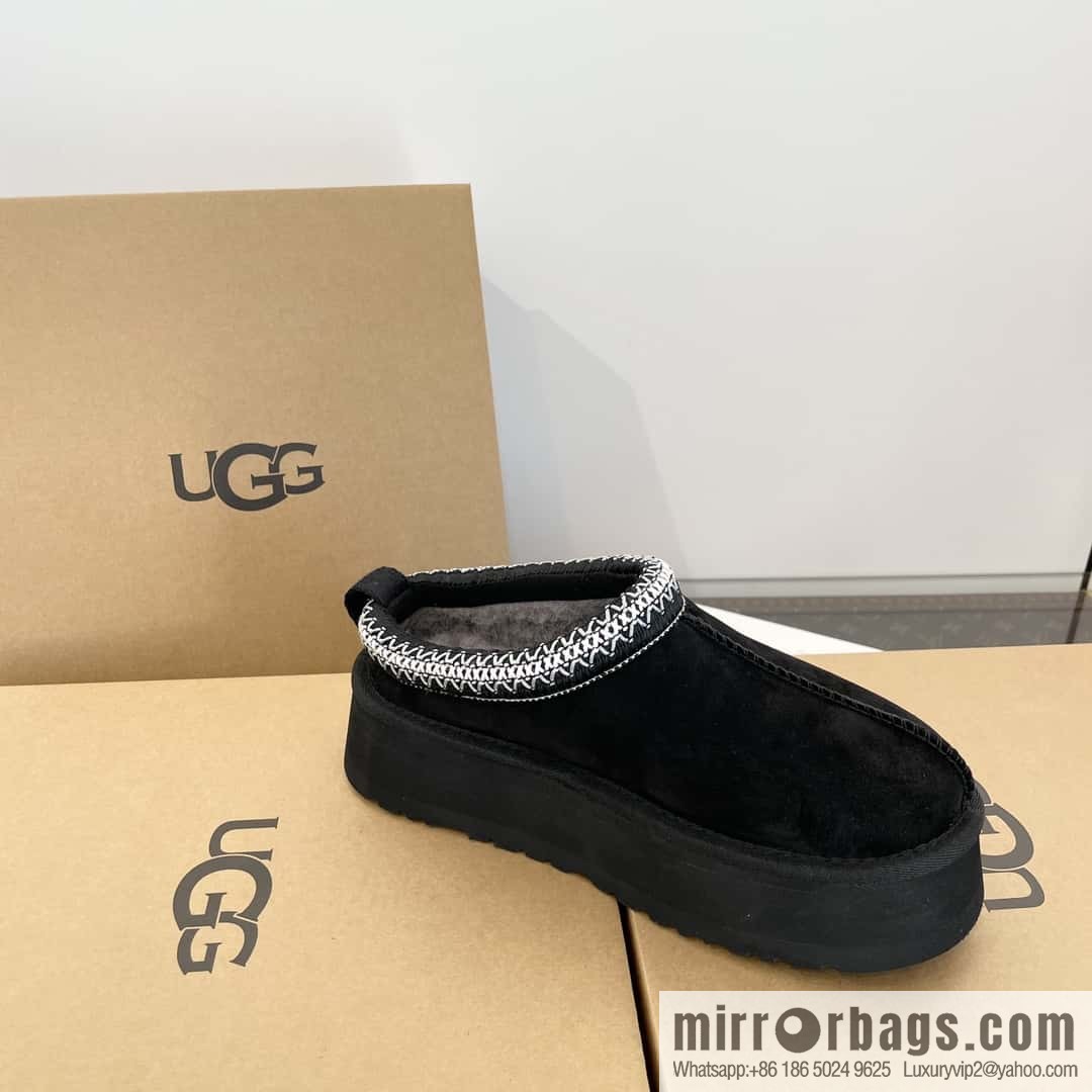 UGG Autumn and winter ethnic style Tacs thick-soled fluffy slippers