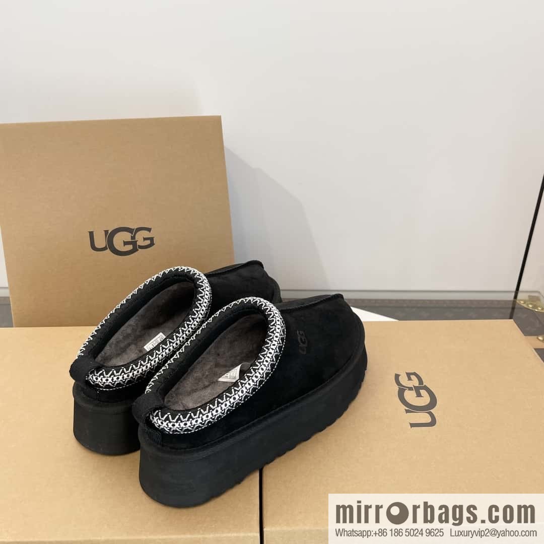 UGG Autumn and winter ethnic style Tacs thick-soled fluffy slippers