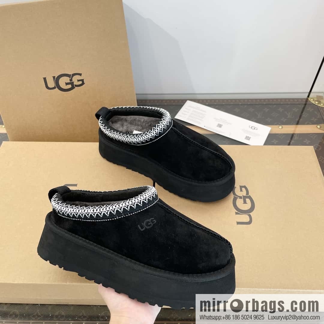 UGG Autumn and winter ethnic style Tacs thick-soled fluffy slippers