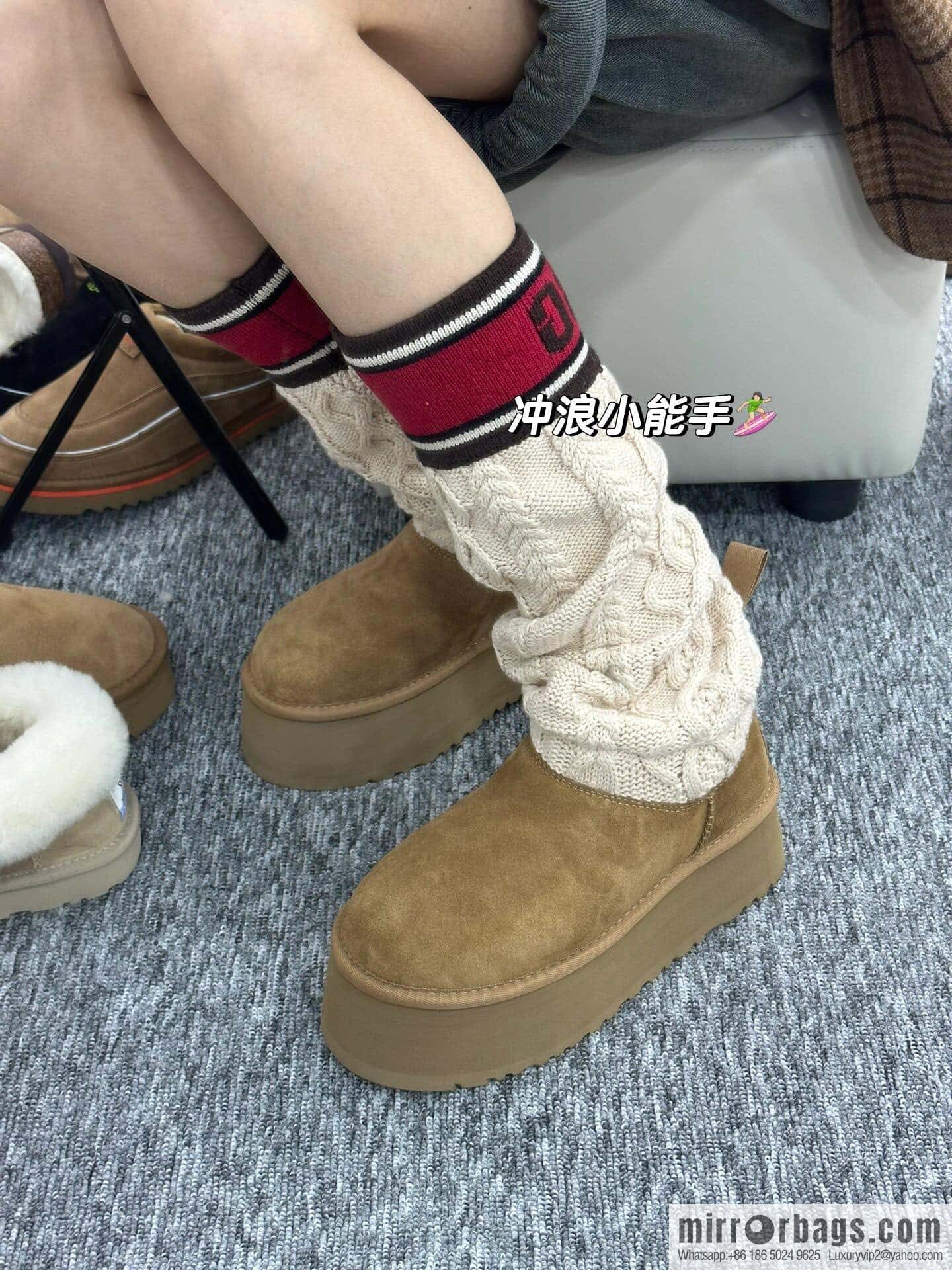 UGG autumn and winter thick-soled long-tube knitted wool socks boots