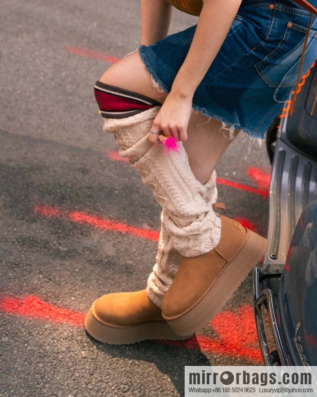 UGG autumn and winter thick-soled long-tube knitted wool socks boots