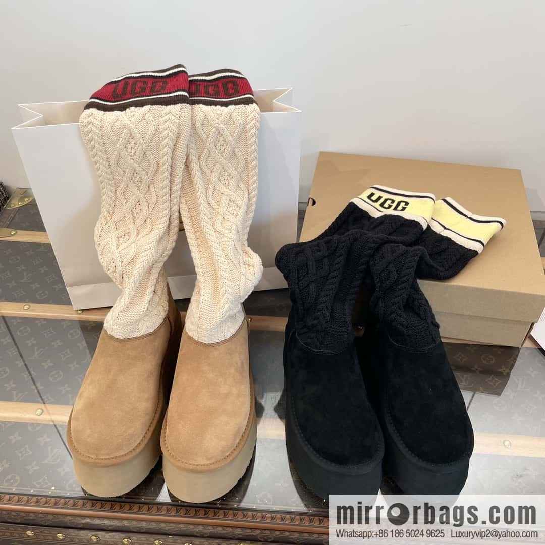 UGG autumn and winter thick-soled long-tube knitted wool socks boots