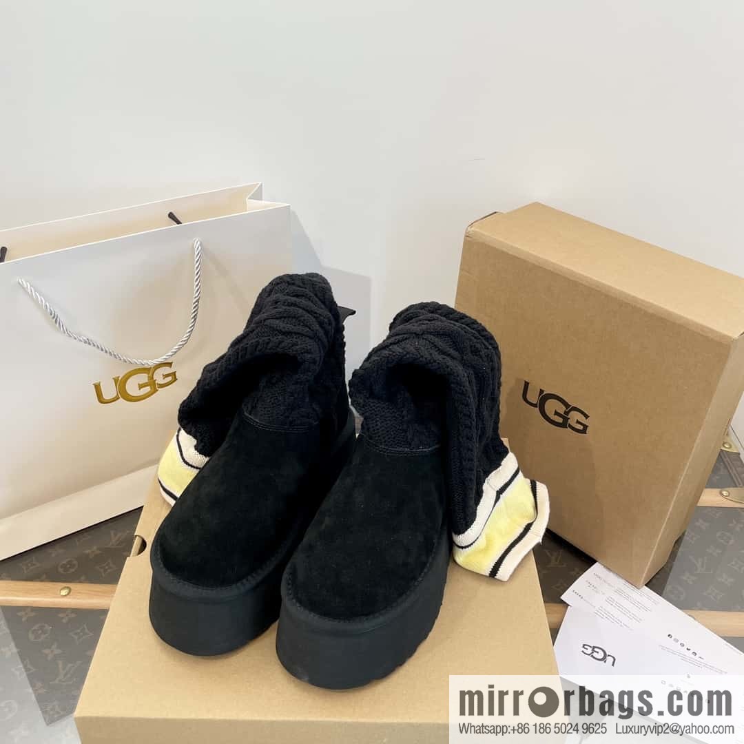 UGG autumn and winter thick-soled long-tube knitted wool socks boots