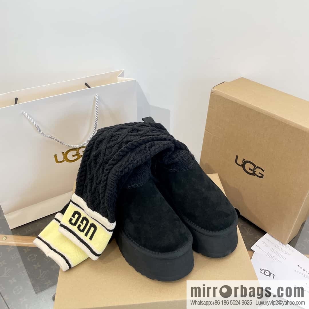 UGG autumn and winter thick-soled long-tube knitted wool socks boots