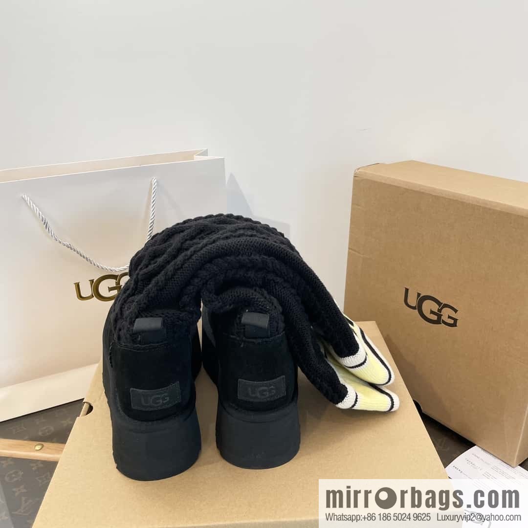 UGG autumn and winter thick-soled long-tube knitted wool socks boots