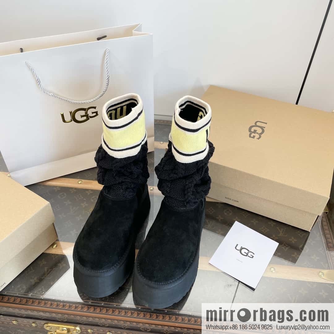 UGG autumn and winter thick-soled long-tube knitted wool socks boots