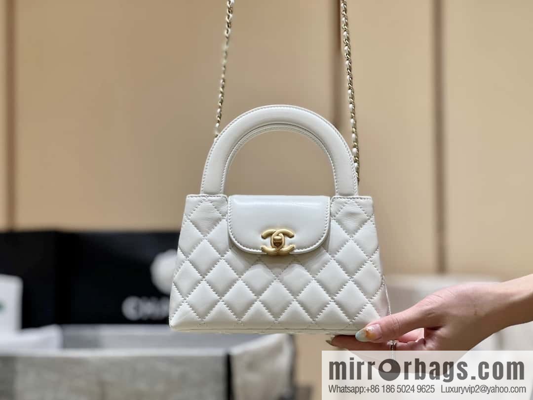CHANEL 23K autumn and winter series, super hot Kelly bag AS4416 white