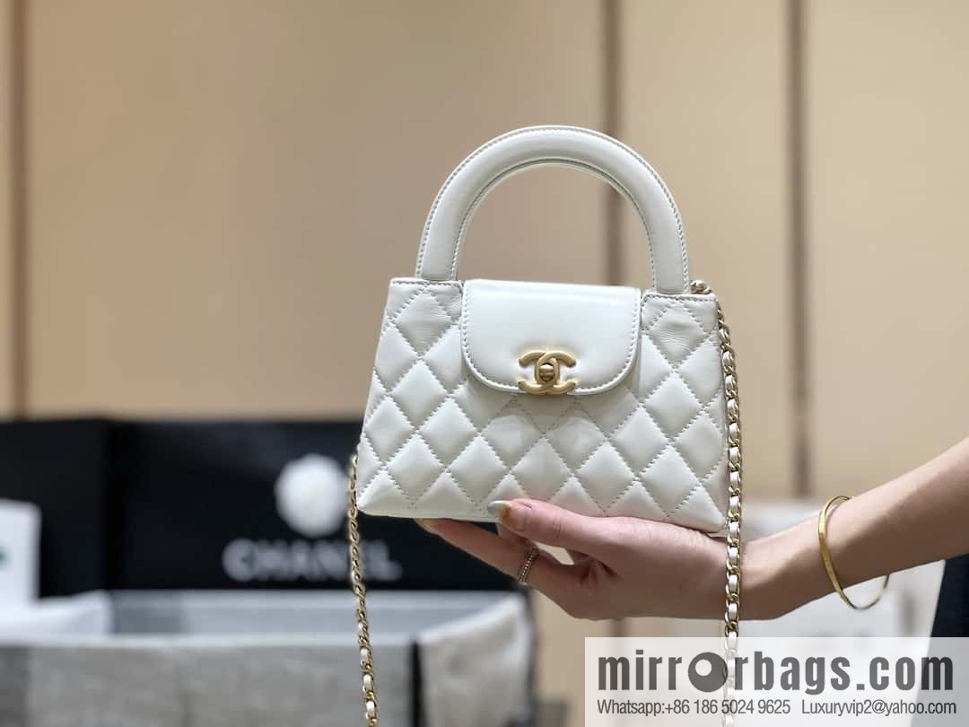 CHANEL 23K autumn and winter series, super hot Kelly bag AS4416 white
