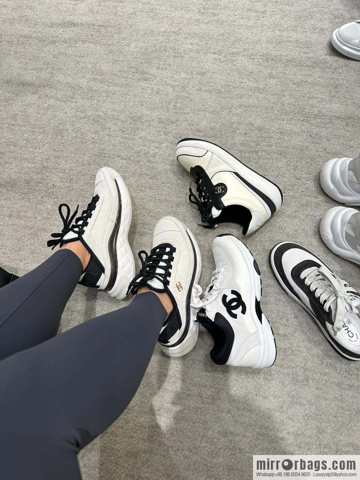 CHANEL Xiaoxiang The latest version of all-suede air cushion casual sneakers