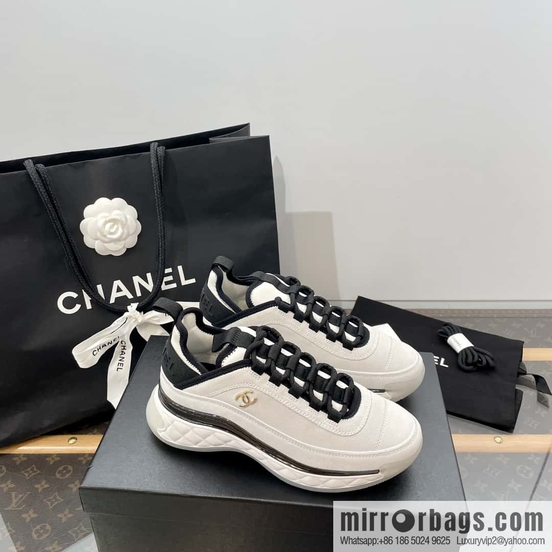 CHANEL Xiaoxiang The latest version of all-suede air cushion casual sneakers