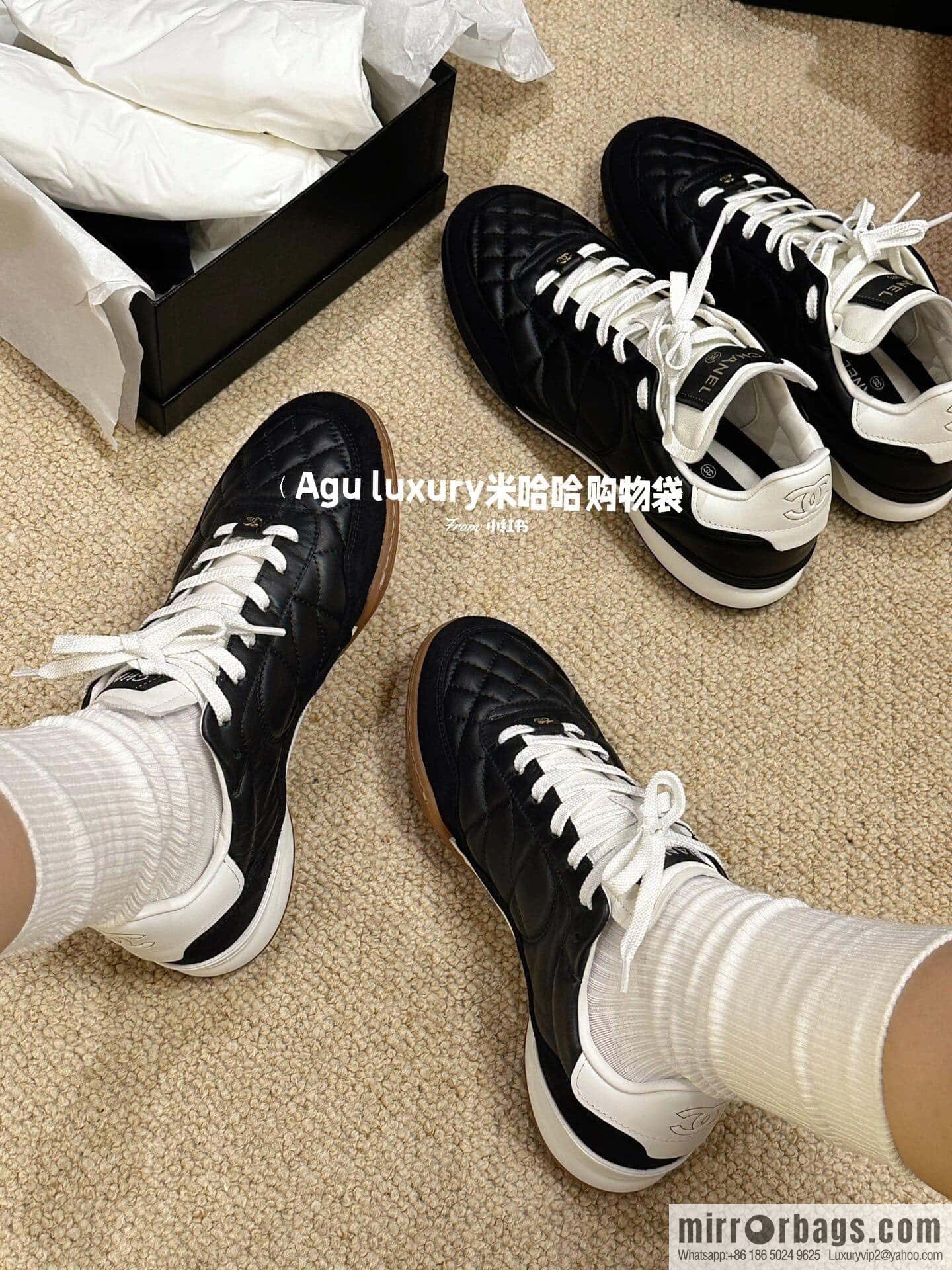 CHANEL Xiaoxiang The latest upgraded version for autumn and winter~ diamond pattern football shoes⚽