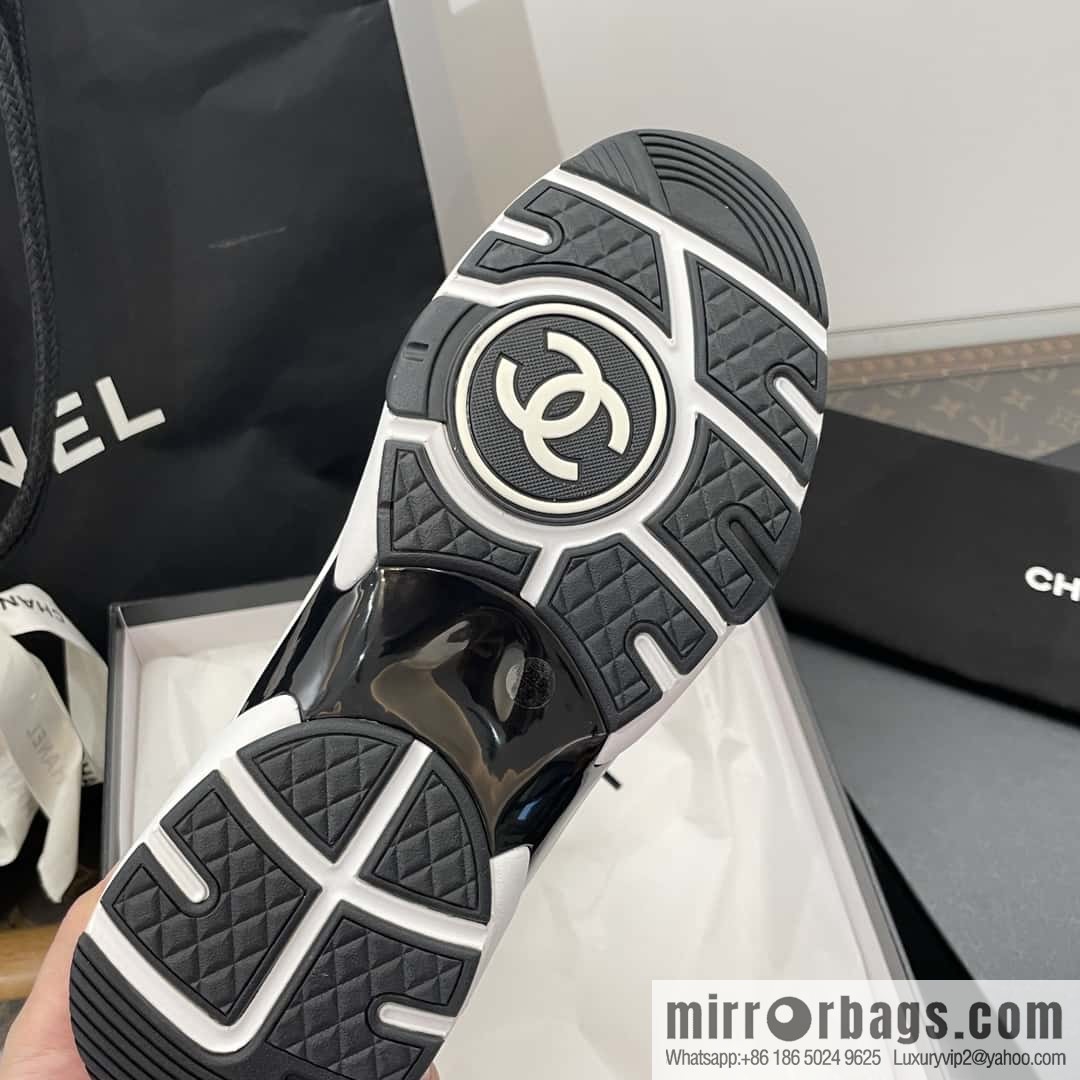 CHANEL autumn and winter wool socks high-top sneakers