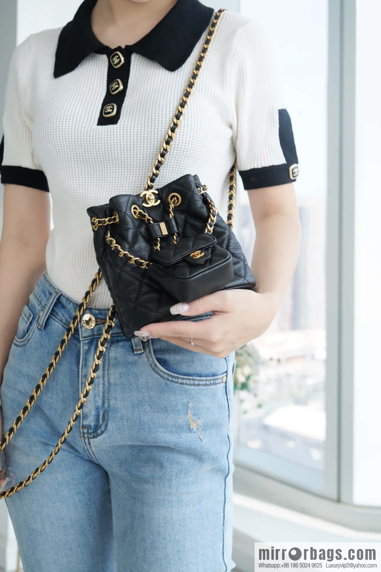 CHANEL Handicraft workshop child and mother backpack AS3947